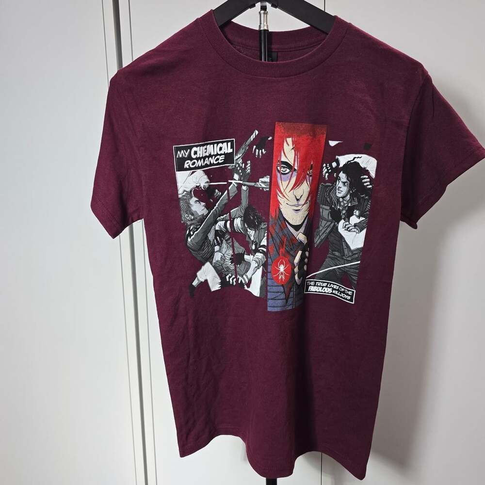 My Chemical Romance T-Shirt Size S Maroon Graphic Tee